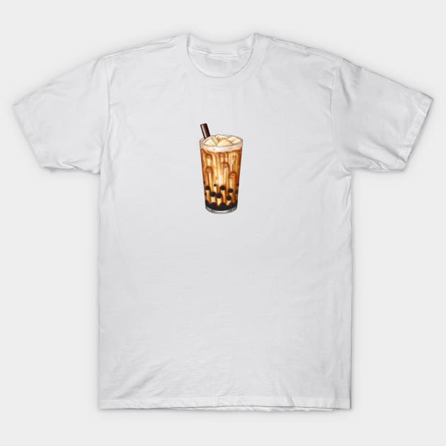 Taiwanese Food & Drink Illustration❤️Black Sugar Boba Milk Tea T-Shirt by Rose Chiu Food Illustration